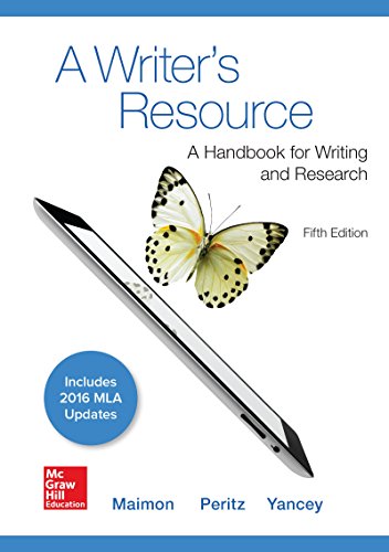 Stock image for A Writer's Resource 5e MLA 2016 UPDATE for sale by Better World Books