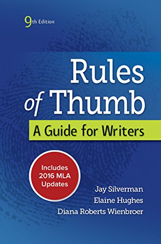 Imagen de archivo de Rules of Thumb 9e MLA 2016 UPDATE a la venta por BooksRun