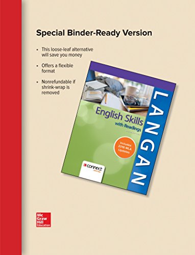 9781259988752: Looseleaf for English Skills with Readings MLA 2016 Update