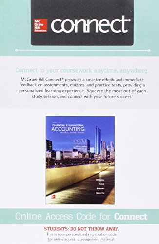 Beispielbild fr Connect Access Card for Financial and Managerial Accounting zum Verkauf von Textbooks_Source