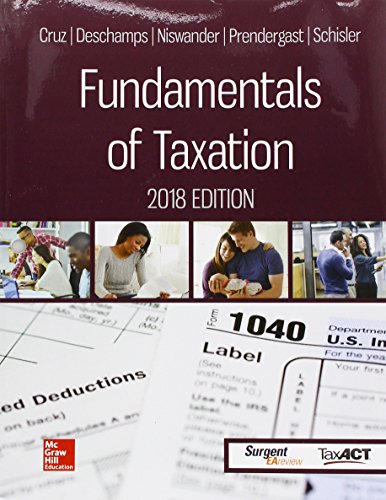 Stock image for Loose Leaf for Fundamentals of Taxation 2018 Edition for sale by HPB-Red