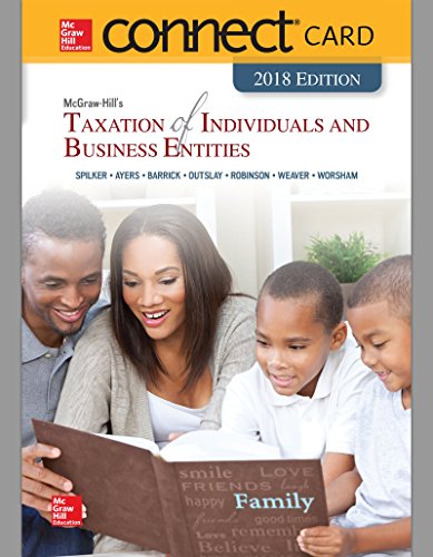 Beispielbild fr Connect Access Card for McGraw-Hill's Taxation of Individuals and Business Entities 2018 Edition (NEW!!) zum Verkauf von BookHolders