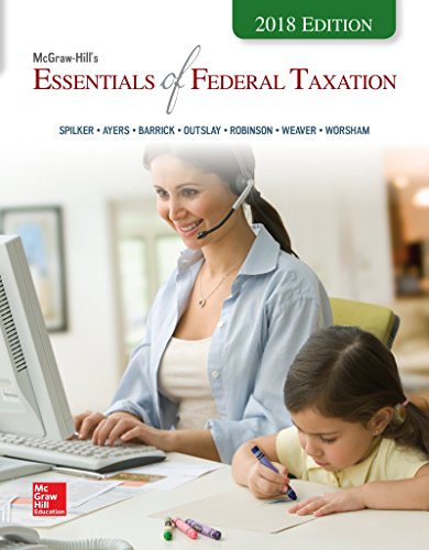 Beispielbild fr McGraw-Hill's Essentials of Federal Taxation 2018 Edition zum Verkauf von HPB-Red