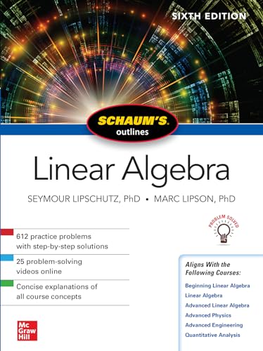 Stock image for Schaum's Outline of Linear Algebra, Sixth Edition (Schaum's Outlines) for sale by Irish Booksellers