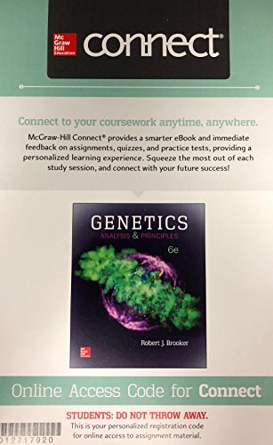 Beispielbild fr Connect Access Card for Genetics: Analysis and Principles zum Verkauf von BookHolders