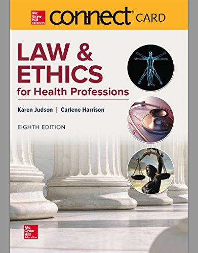 Stock image for Connect Access Card for Law & Ethics for Health Professions for sale by Facetextbooks