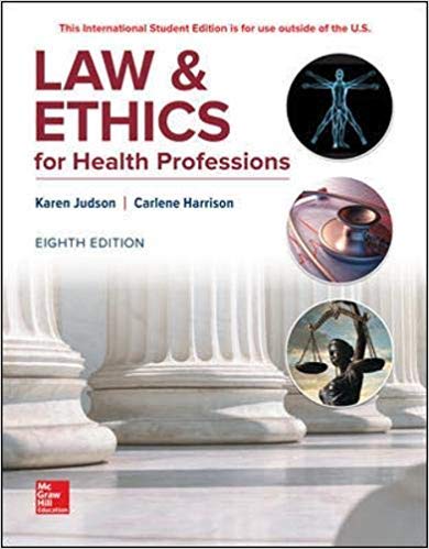 Beispielbild fr LAW+ETHICS FOR HEALTH PROFESSIONS (LL) zum Verkauf von BooksRun