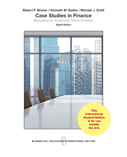 Imagen de archivo de Case Studies in Finance a la venta por Blackwell's