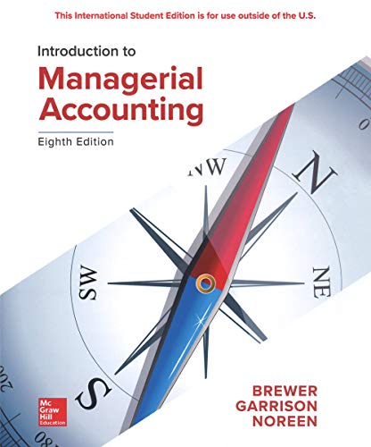 Stock image for ISE Introduction to Managerial Accounting for sale by GF Books, Inc.