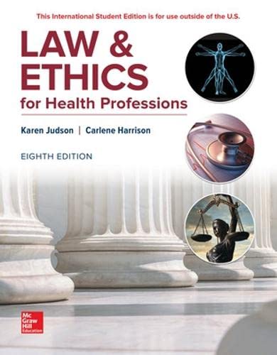 Beispielbild fr Law & Ethics For Health Professions zum Verkauf von ThriftBooks-Dallas