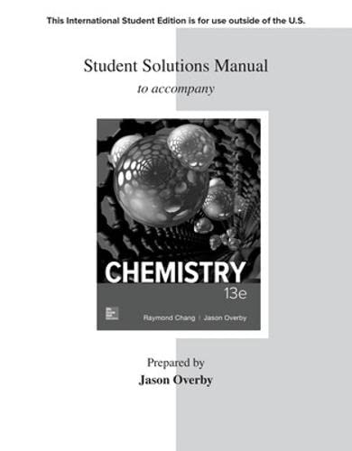 Imagen de archivo de ISE Student Solutions Manual for Chemistry a la venta por Basi6 International