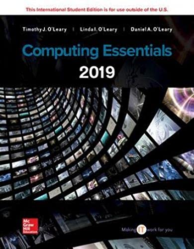 Stock image for Computing Essentials 2019 for sale by GoldenWavesOfBooks