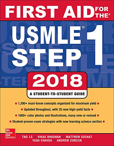 Beispielbild fr First Aid for the USMLE Step 1 2018, 28th Edition zum Verkauf von Better World Books