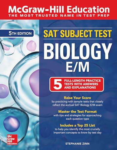 Imagen de archivo de McGraw-Hill Education SAT Subject Test Biology E/M, Fifth Edition (TEST PREP) a la venta por AwesomeBooks