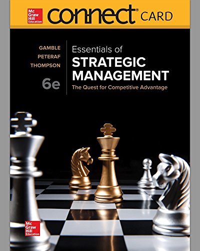 Imagen de archivo de Connect 1-Semester Access Card for Essentials of Strategic Management a la venta por Textbooks_Source