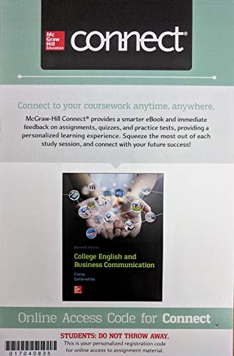 Stock image for Connect Access Card for College English and Business Communication for sale by A Team Books