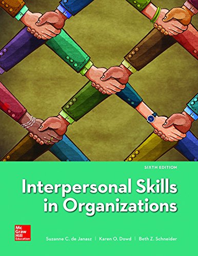 Imagen de archivo de Loose Leaf for Interpersonal Skills in Organizations a la venta por Better World Books