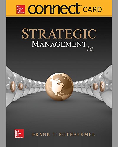 Imagen de archivo de Connect 1-Semester Access Card for Strategic Management a la venta por Facetextbooks