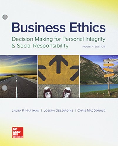 Stock image for Loose-Leaf for Business Ethics: Decision Making for Personal Integrity & Social Responsibility for sale by BooksRun