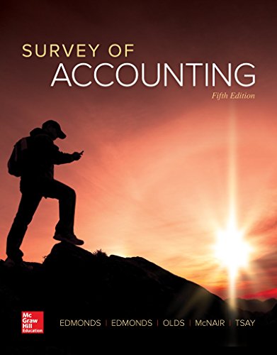 Imagen de archivo de Loose Leaf Survey of Accounting a la venta por BookHolders