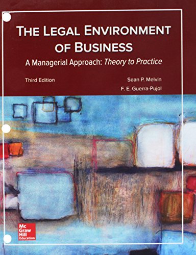 Stock image for Loose Leaf for Legal Environment of Business, A Managerial Approach: Theory to Practice for sale by BooksRun