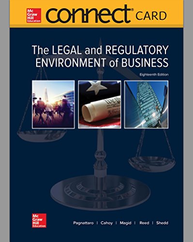 Beispielbild fr Connect Access Card for The Legal and Regulatory Environment of Business zum Verkauf von BooksRun