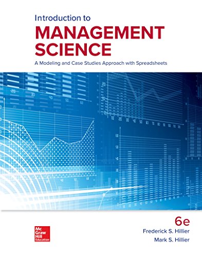 Beispielbild fr Loose Leaf for Introduction to Management Science: A Modeling and Case Studies Approach with Spreadsheets zum Verkauf von BooksRun