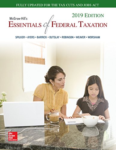 Beispielbild fr Loose Leaf for McGraw-Hill's Essentials of Federal Taxation 2019 Edition zum Verkauf von PetesCheapBooks