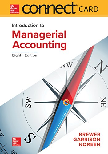 9781260190151: Connect Access Card for Introduction to Managerial Accounting