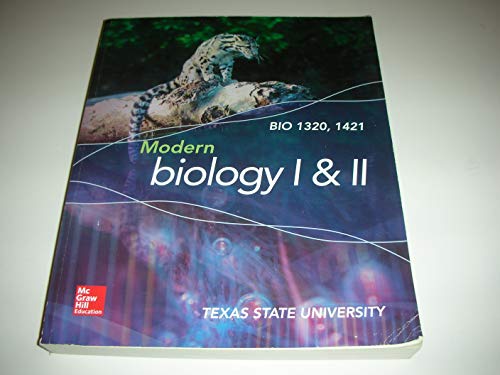 Beispielbild fr Modern Biology I & II Bio 1320. 1421 Texas state university zum Verkauf von HPB-Red