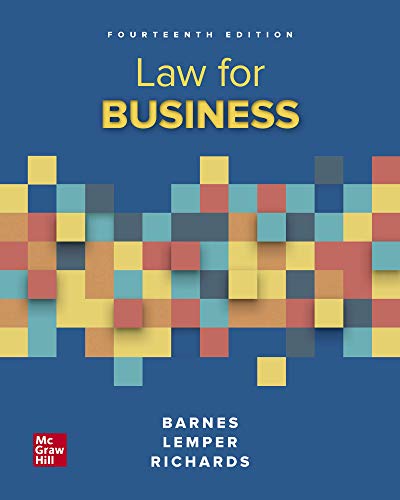 Beispielbild fr Law for Business zum Verkauf von BooksRun