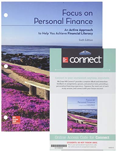 Stock image for GEN COMBO LOOSELEAF FOCUS ON PERSONAL FINANCE; CONNECT ACCESS CARD for sale by Textbooks_Source