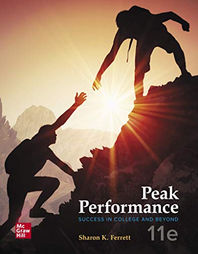 Beispielbild fr Peak Performance: Success in College and Beyond zum Verkauf von BooksRun