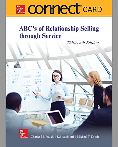 Stock image for Connect Access Card for ABC's of Relationship Selling for sale by BooksRun