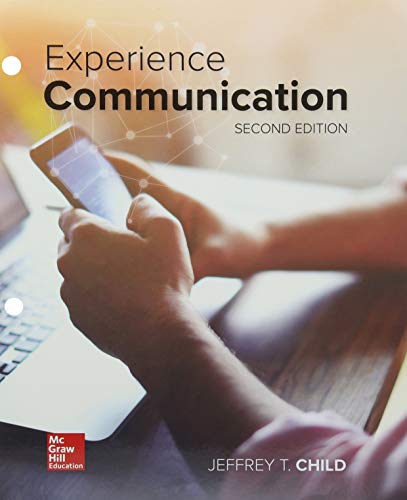 Stock image for GEN COMBO LOOSELEAF EXPERIENCE COMMUNICATION; CONNECT ACCESS CARD for sale by BooksRun