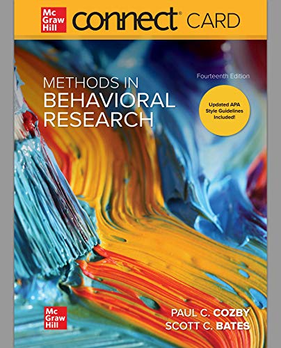 Stock image for Connect Access Card for Methods in Behavioral Research for sale by Bookseller909