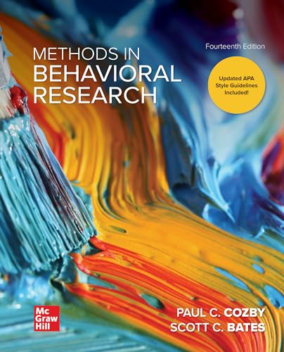 9781260380057: Loose Leaf for Methods in Behavioral Research