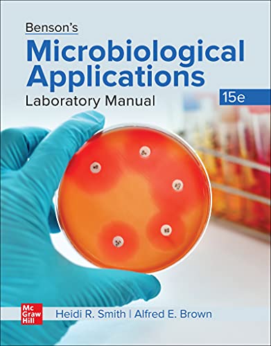 Imagen de archivo de Loose Leaf for Benson's Microbiological Applications Lab Manual a la venta por BooksRun
