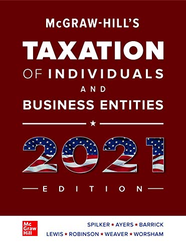 Imagen de archivo de Loose Leaf for McGraw-Hill's Taxation of Individuals and Business Entities 2021 Edition a la venta por SecondSale