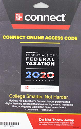 Stock image for Connect Access Card for McGraw-Hill's Essentials of Federal Taxation 2020 Edition for sale by Textbooks_Source