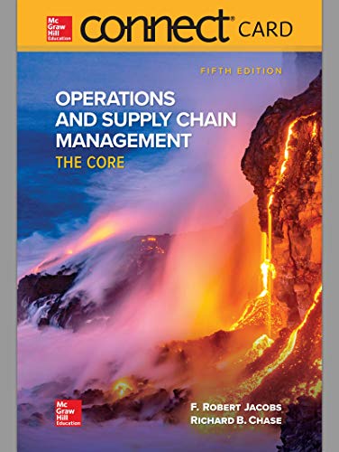 Imagen de archivo de Connect Access Card for Operations and Supply Chain Management: The Core a la venta por A Team Books
