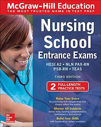 Imagen de archivo de McGraw-Hill Education Nursing School Entrance Exams, Third Edition a la venta por ThriftBooks-Dallas