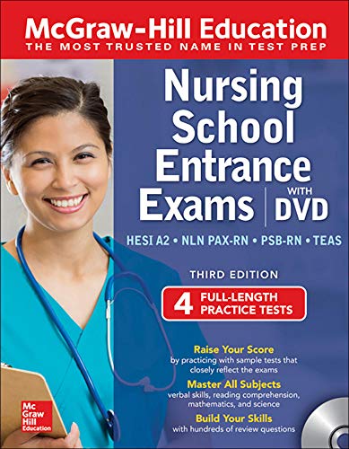 9781260453690: McGraw-Hill Education Nursing School Entrance Exams with DVD, Third Edition (TEST PREP)