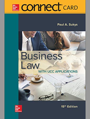 Imagen de archivo de Connect Access Card for Business Law with UCC Applications a la venta por Textbooks_Source