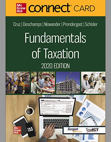 9781260483123: Connect Access Card for Fundamentals of Taxation 2020 Edition