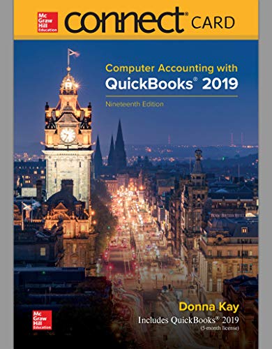 Imagen de archivo de Connect Access Card for Computer Accounting with QuickBooks 2019 a la venta por A Team Books