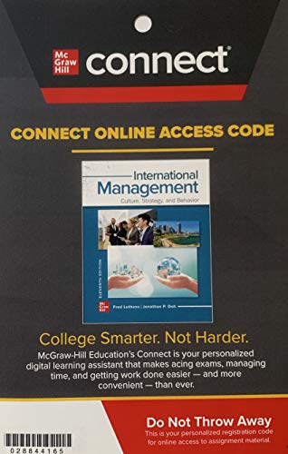 Stock image for Connect with LearnSmart Access Card for International Management for sale by BooksRun