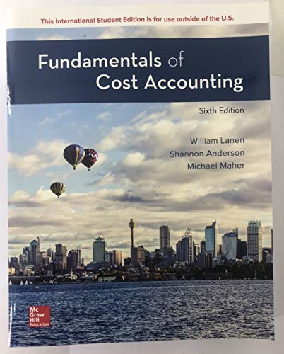 Stock image for Fundamentals of Cost Accounting for sale by GoldenWavesOfBooks