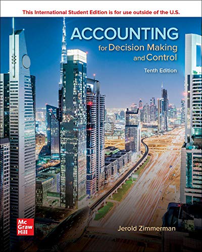Beispielbild fr Accounting for Decision Making and Control zum Verkauf von BooksRun