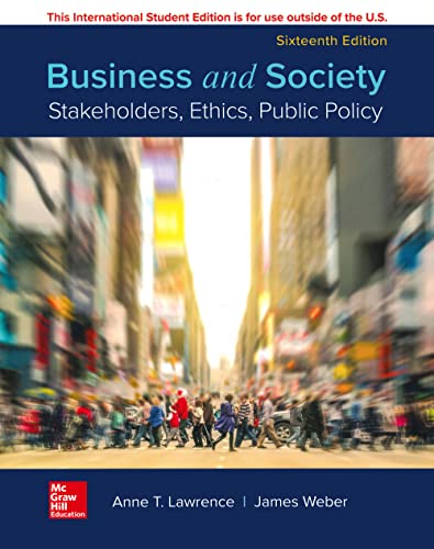 Imagen de archivo de ISE BUSINESS AND SOCIETY: STAKEHOLDERS ETHC PUBLIC POLICY a la venta por Campus Bookstore